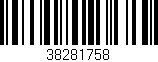Código de barras (EAN, GTIN, SKU, ISBN): '38281758'