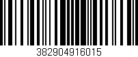 Código de barras (EAN, GTIN, SKU, ISBN): '382904916015'