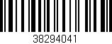Código de barras (EAN, GTIN, SKU, ISBN): '38294041'