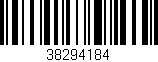 Código de barras (EAN, GTIN, SKU, ISBN): '38294184'