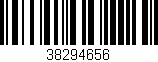 Código de barras (EAN, GTIN, SKU, ISBN): '38294656'