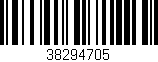 Código de barras (EAN, GTIN, SKU, ISBN): '38294705'