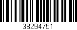 Código de barras (EAN, GTIN, SKU, ISBN): '38294751'