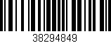 Código de barras (EAN, GTIN, SKU, ISBN): '38294849'