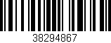 Código de barras (EAN, GTIN, SKU, ISBN): '38294867'