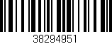 Código de barras (EAN, GTIN, SKU, ISBN): '38294951'