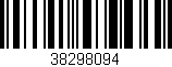 Código de barras (EAN, GTIN, SKU, ISBN): '38298094'