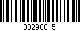 Código de barras (EAN, GTIN, SKU, ISBN): '38298815'