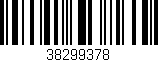 Código de barras (EAN, GTIN, SKU, ISBN): '38299378'