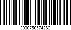 Código de barras (EAN, GTIN, SKU, ISBN): '3830758674263'