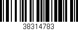 Código de barras (EAN, GTIN, SKU, ISBN): '38314783'