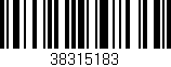 Código de barras (EAN, GTIN, SKU, ISBN): '38315183'