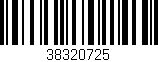 Código de barras (EAN, GTIN, SKU, ISBN): '38320725'