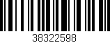 Código de barras (EAN, GTIN, SKU, ISBN): '38322598'
