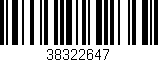 Código de barras (EAN, GTIN, SKU, ISBN): '38322647'