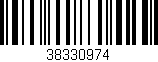 Código de barras (EAN, GTIN, SKU, ISBN): '38330974'