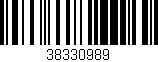 Código de barras (EAN, GTIN, SKU, ISBN): '38330989'