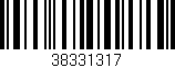 Código de barras (EAN, GTIN, SKU, ISBN): '38331317'