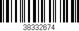 Código de barras (EAN, GTIN, SKU, ISBN): '38332674'