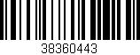 Código de barras (EAN, GTIN, SKU, ISBN): '38360443'