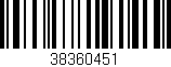 Código de barras (EAN, GTIN, SKU, ISBN): '38360451'