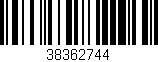 Código de barras (EAN, GTIN, SKU, ISBN): '38362744'