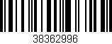 Código de barras (EAN, GTIN, SKU, ISBN): '38362996'