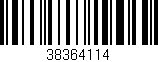Código de barras (EAN, GTIN, SKU, ISBN): '38364114'