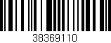 Código de barras (EAN, GTIN, SKU, ISBN): '38369110'