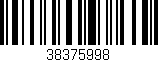 Código de barras (EAN, GTIN, SKU, ISBN): '38375998'
