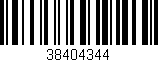Código de barras (EAN, GTIN, SKU, ISBN): '38404344'