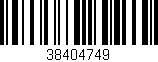 Código de barras (EAN, GTIN, SKU, ISBN): '38404749'