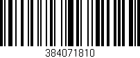 Código de barras (EAN, GTIN, SKU, ISBN): '384071810'