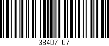 Código de barras (EAN, GTIN, SKU, ISBN): '38407/07'
