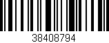 Código de barras (EAN, GTIN, SKU, ISBN): '38408794'