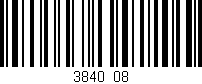 Código de barras (EAN, GTIN, SKU, ISBN): '3840/08'