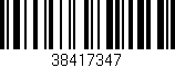 Código de barras (EAN, GTIN, SKU, ISBN): '38417347'