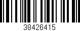 Código de barras (EAN, GTIN, SKU, ISBN): '38426415'