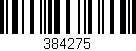 Código de barras (EAN, GTIN, SKU, ISBN): '384275'