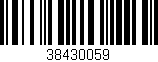 Código de barras (EAN, GTIN, SKU, ISBN): '38430059'