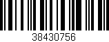 Código de barras (EAN, GTIN, SKU, ISBN): '38430756'
