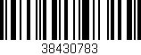 Código de barras (EAN, GTIN, SKU, ISBN): '38430783'