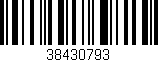 Código de barras (EAN, GTIN, SKU, ISBN): '38430793'