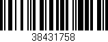 Código de barras (EAN, GTIN, SKU, ISBN): '38431758'