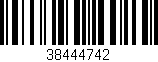 Código de barras (EAN, GTIN, SKU, ISBN): '38444742'
