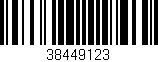 Código de barras (EAN, GTIN, SKU, ISBN): '38449123'
