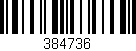 Código de barras (EAN, GTIN, SKU, ISBN): '384736'