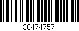 Código de barras (EAN, GTIN, SKU, ISBN): '38474757'