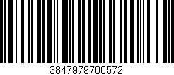 Código de barras (EAN, GTIN, SKU, ISBN): '3847979700572'