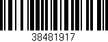 Código de barras (EAN, GTIN, SKU, ISBN): '38481917'
